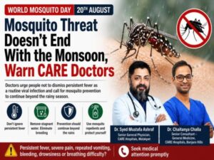 Mosquito Threat Doesn’t End With the Monsoon, Warn CARE Doctors